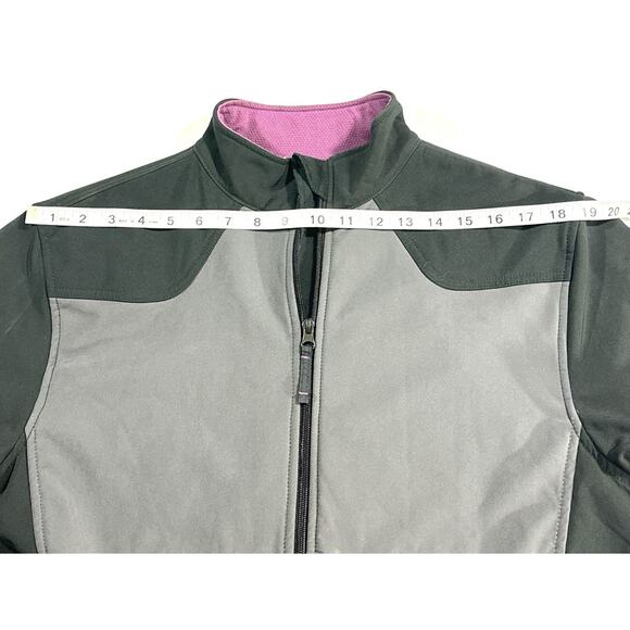 Walls Jacket Womens Large Black Fleece Lined Full Zip Hiking Soft Shell - Picture 6 of 12